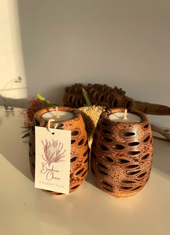 Banksia Wineglass Candle
